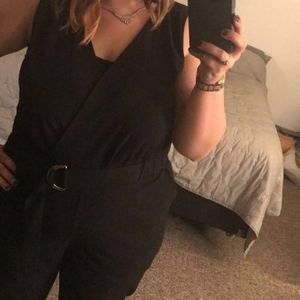 Jennifer Lopez Black jumpsuit w/ pockets